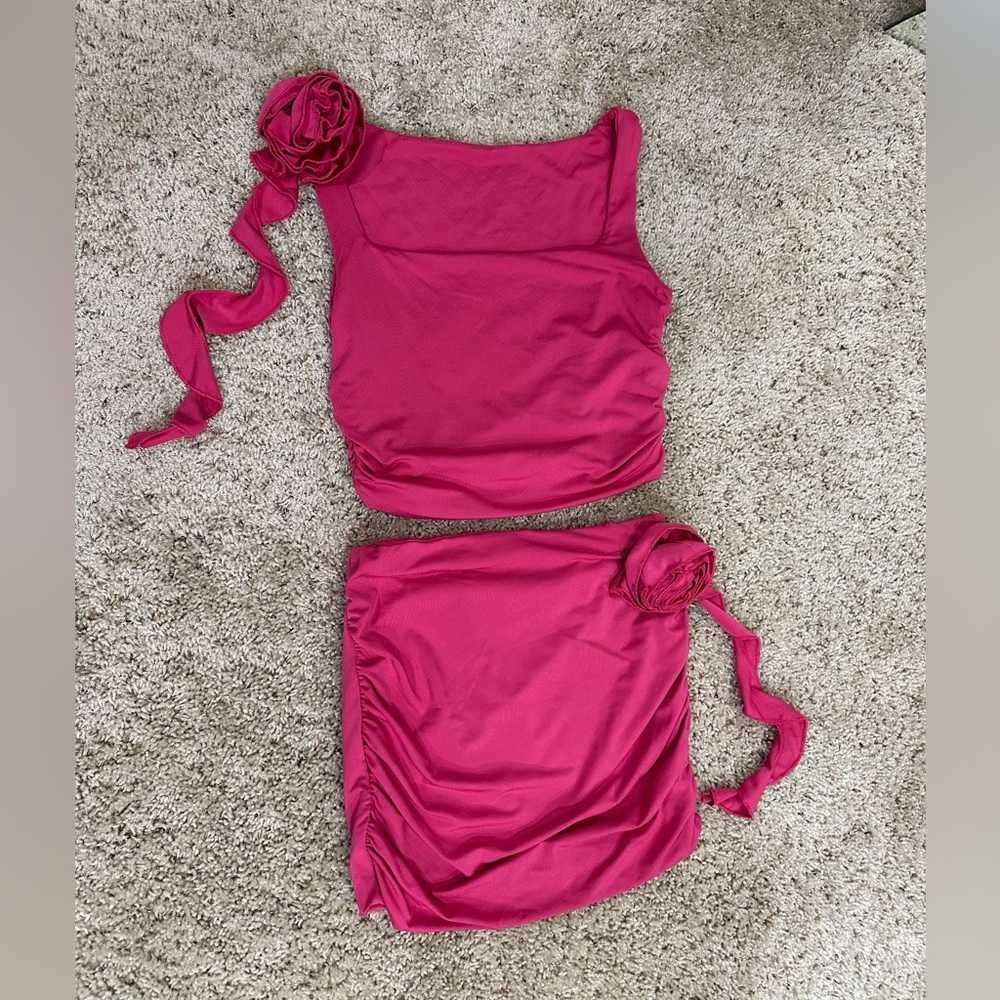 Pink Women's Skirt Set